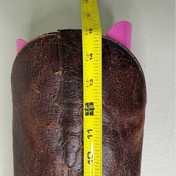 Old Gringo Yippee Ki Yay Hand Crafted Distressed Brown Leather Tall Boots 8B - Picture 7 of 10